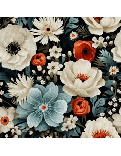 OUTDOOR DEKOSTOFFE OXFORD - Motiv Blumen I DX5663