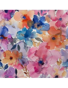 OUTDOOR DEKOSTOFFE OXFORD - Motiv Blumen I DX5670
