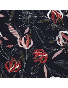 OUTDOOR DEKOSTOFFE OXFORD - Motiv blühende Tulpen I DX245