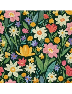 OUTDOOR DEKOSTOFFE OXFORD - Motiv Frühling I DX7110