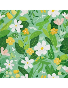 OUTDOOR DEKOSTOFFE OXFORD - Motiv Frühling I DX7157