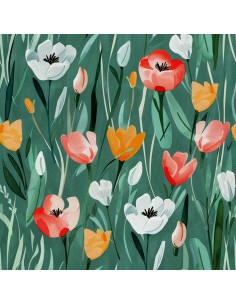 OUTDOOR DEKOSTOFFE OXFORD - Motiv Frühling I DX7160