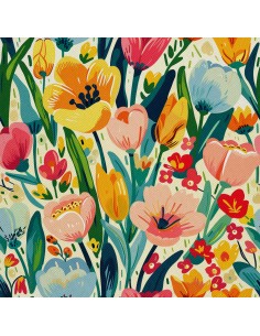 OUTDOOR DEKOSTOFFE OXFORD - Motiv Frühling I DX7236