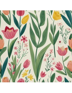 OUTDOOR DEKOSTOFFE OXFORD - Motiv Frühling I DX7241