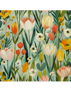 OUTDOOR DEKOSTOFFE OXFORD - Motiv Frühling I DX7302