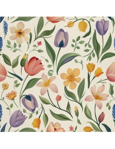 OUTDOOR DEKOSTOFFE OXFORD - Motiv Frühling I DX7485