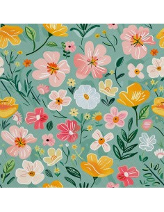 OUTDOOR DEKOSTOFFE OXFORD - Motiv Frühling I DX7492