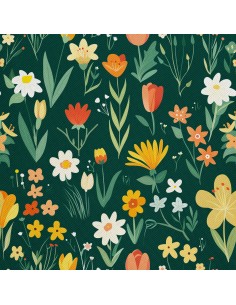 OUTDOOR DEKOSTOFFE OXFORD - Motiv Frühling I DX7509