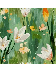 OUTDOOR DEKOSTOFFE OXFORD - Motiv Frühling I DX7539
