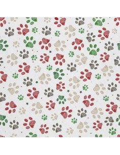 OUTDOOR DEKOSTOFFE OXFORD - Motiv bunte Pfoten I DX296