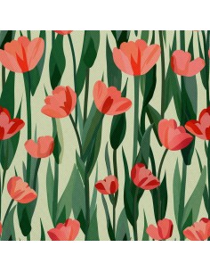 OUTDOOR DEKOSTOFFE OXFORD - Motiv Frühling I DX7595