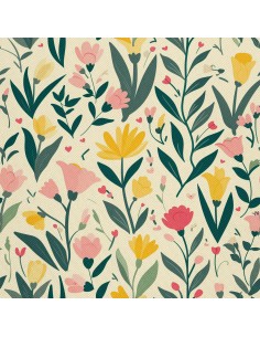 OUTDOOR DEKOSTOFFE OXFORD - Motiv Frühling I DX7618