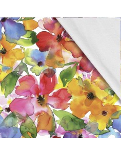 Softshell Stoff Polyester Zum Nähen- Motiv Blumen I SDX5129