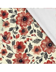 Softshell Stoff Polyester Zum Nähen- Motiv Blumen I SDX5132