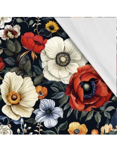 Softshell Stoff Polyester Zum Nähen- Motiv Blumen I SDX5140