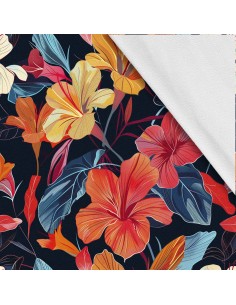 Softshell Stoff Polyester Zum Nähen- Motiv Blumen I SDX5142
