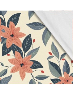 Softshell Stoff Polyester Zum Nähen- Motiv Blumen I SDX5143