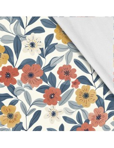 Softshell Stoff Polyester Zum Nähen- Motiv Blumen I SDX5156