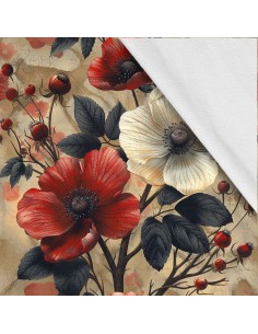 Softshell Stoff Polyester Zum Nähen- Motiv Blumen I SDX5160