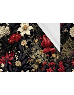 Softshell Stoff Polyester Zum Nähen- Motiv Blumen I SDX5182