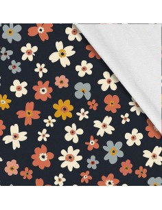 Softshell Stoff Polyester Zum Nähen- Motiv Blumen I SDX5195