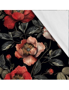 Softshell Stoff Polyester Zum Nähen- Motiv Blumen I SDX5207