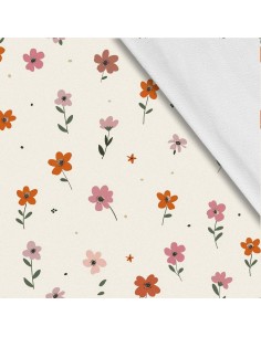 Softshell Stoff Polyester Zum Nähen- Motiv Blumen I SDX5211