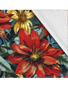 Softshell Stoff Polyester Zum Nähen- Motiv Blumen I SDX5214