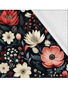 Softshell Stoff Polyester Zum Nähen- Motiv Blumen I SDX5216