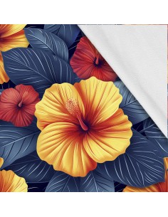 Softshell Stoff Polyester Zum Nähen- Motiv Blumen I SDX5221