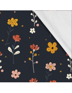 Softshell Stoff Polyester Zum Nähen- Motiv Blumen I SDX5234