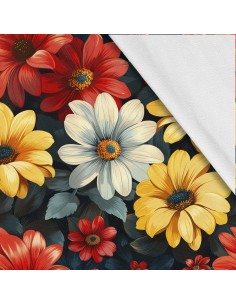 Softshell Stoff Polyester Zum Nähen- Motiv Blumen I SDX5235