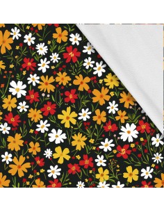 Softshell Stoff Polyester Zum Nähen- Motiv Blumen I SDX5239