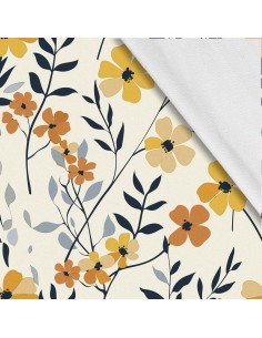Softshell Stoff Polyester Zum Nähen- Motiv Blumen I SDX5247