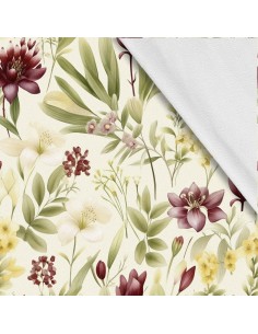 Softshell Stoff Polyester Zum Nähen- Motiv Blumen I SDX5253