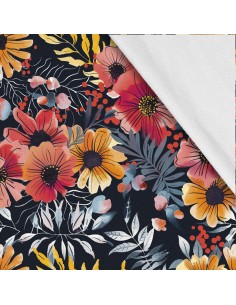 Softshell Stoff Polyester Zum Nähen- Motiv Blumen I SDX5259