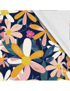 Softshell Stoff Polyester Zum Nähen- Motiv Blumen I SDX5266