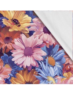 Softshell Stoff Polyester Zum Nähen- Motiv Blumen I SDX5267