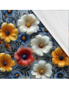Softshell Stoff Polyester Zum Nähen- Motiv Blumen I SDX5269