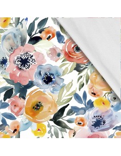 Softshell Stoff Polyester Zum Nähen- Motiv Blumen I SDX5270