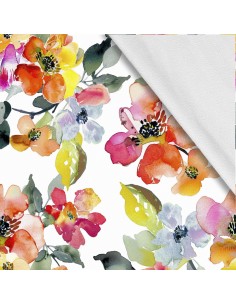 Softshell Stoff Polyester Zum Nähen- Motiv Blumen I SDX5276