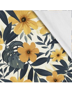 Softshell Stoff Polyester Zum Nähen- Motiv Blumen I SDX5279