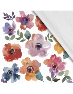 Softshell Stoff Polyester Zum Nähen- Motiv Blumen I SDX5282