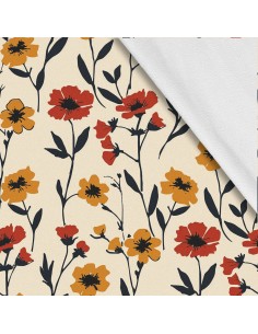 Softshell Stoff Polyester Zum Nähen- Motiv Blumen I SDX5286