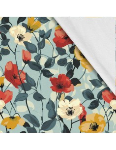 Softshell Stoff Polyester Zum Nähen- Motiv Blumen I SDX5291