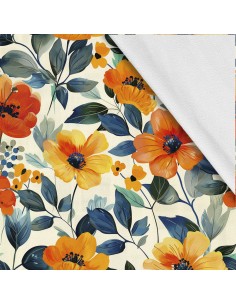 Softshell Stoff Polyester Zum Nähen- Motiv Blumen I SDX5299
