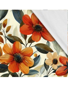 Softshell Stoff Polyester Zum Nähen- Motiv Blumen I SDX5305