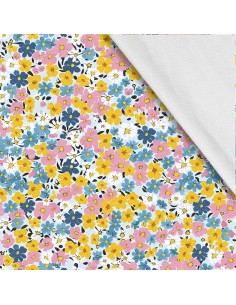 Softshell Stoff Polyester Zum Nähen- Motiv Blumen I SDX5338