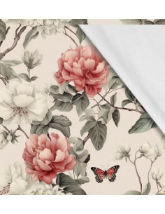 Softshell Stoff Polyester Zum Nähen- Motiv Blumen I SDX5341