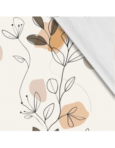 Softshell Stoff Polyester Zum Nähen- Motiv Blumen I SDX5353